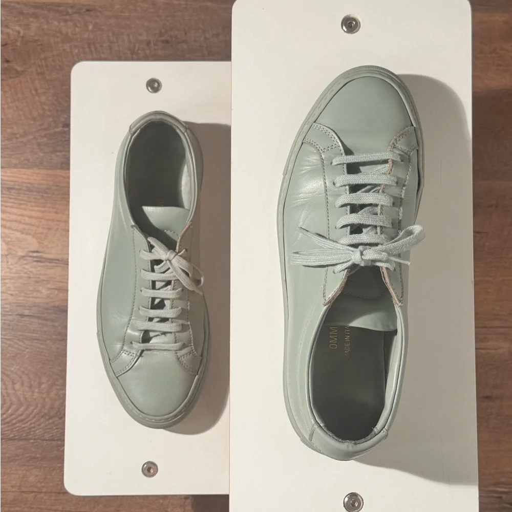 Common Projects SIZE 37 Vintage Green Achilles Low Sneakers | 3701 37 1095 - Picture 6 of 9